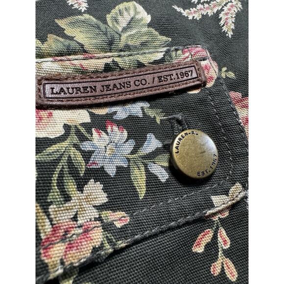 VINTAGE 90s RALPH LAUREN JEANS Floral Jacket Chore Countryside Barn Coat Size Sm - Picture 4 of 8
